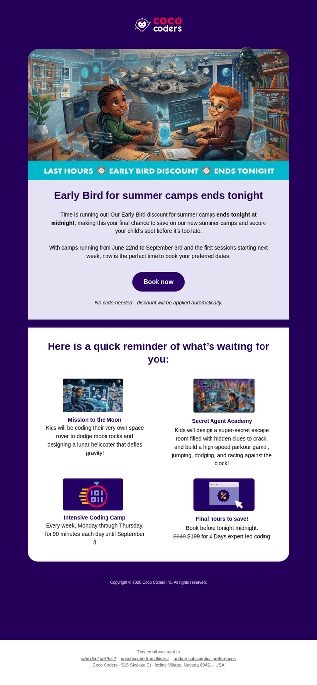 Coco Coders email from Mon, Jun 15, 2026