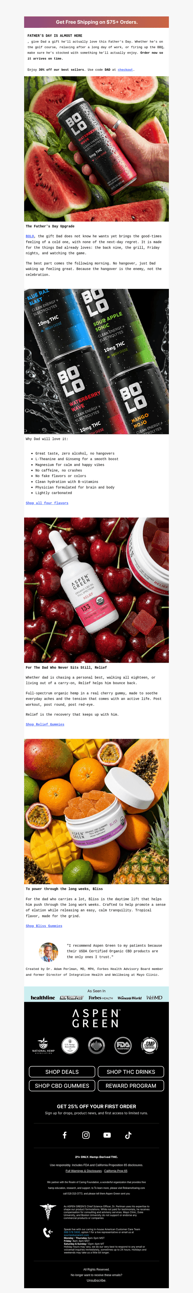 Aspen Green email from Mon, Jun 15, 2026