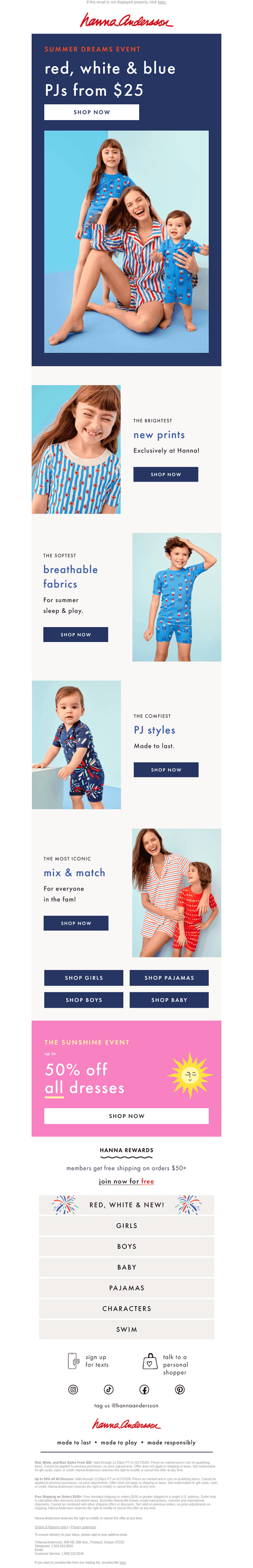 🌟 Red, White & NEW PJs | From $25