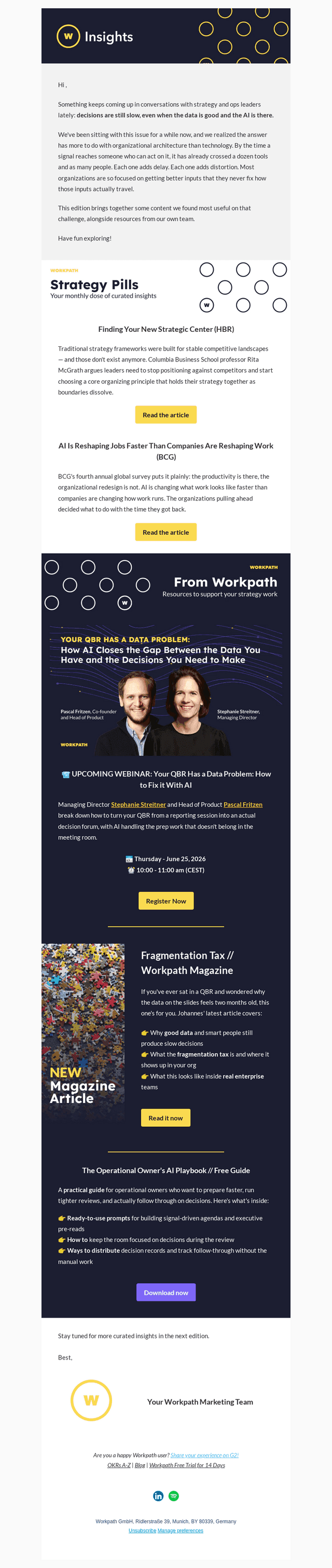 , your monthly strategy reads are in 🤓