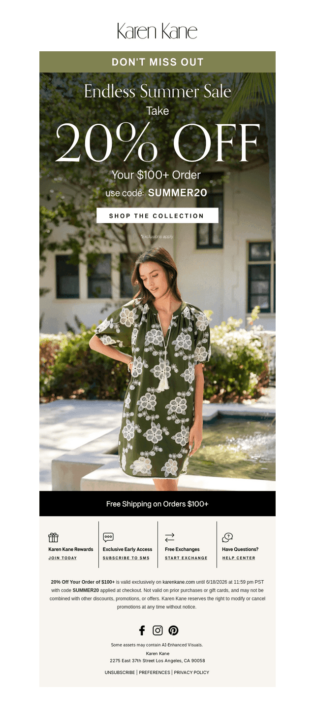 20% Off Summer’s Best Styles ☀️