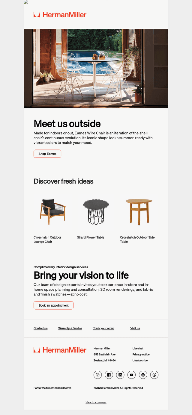 Eames goes outdoors