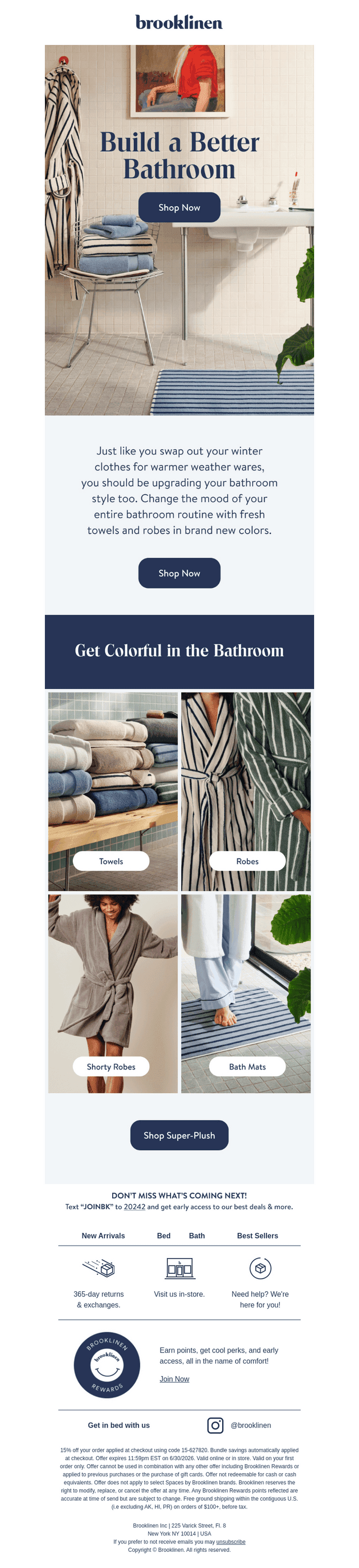 Brooklinen email from Tue, Jun 16, 2026