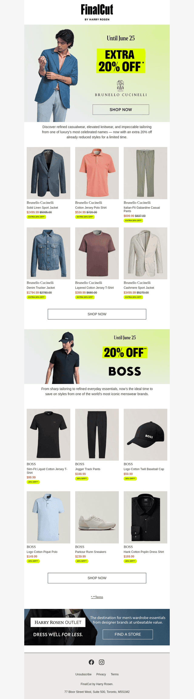 EXTRA 20% OFF: Brunello Cucinelli