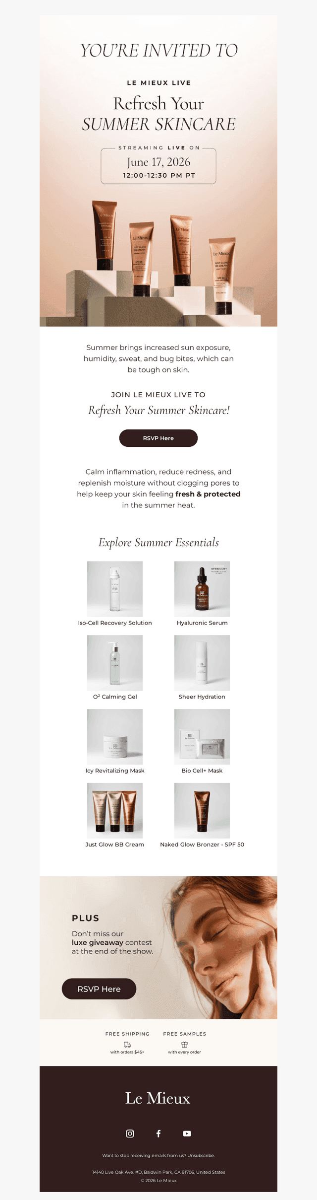 Le Mieux email from Tue, Jun 16, 2026