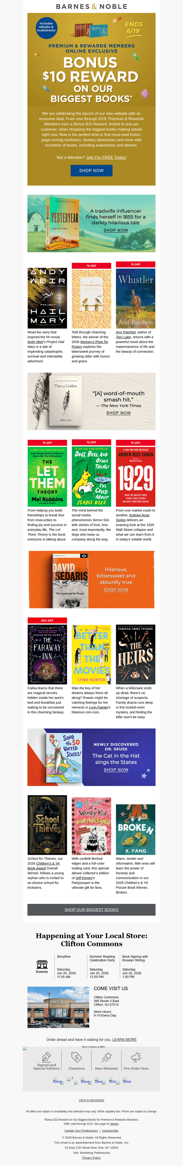 Barnes & Noble email from Wed, Jun 17, 2026