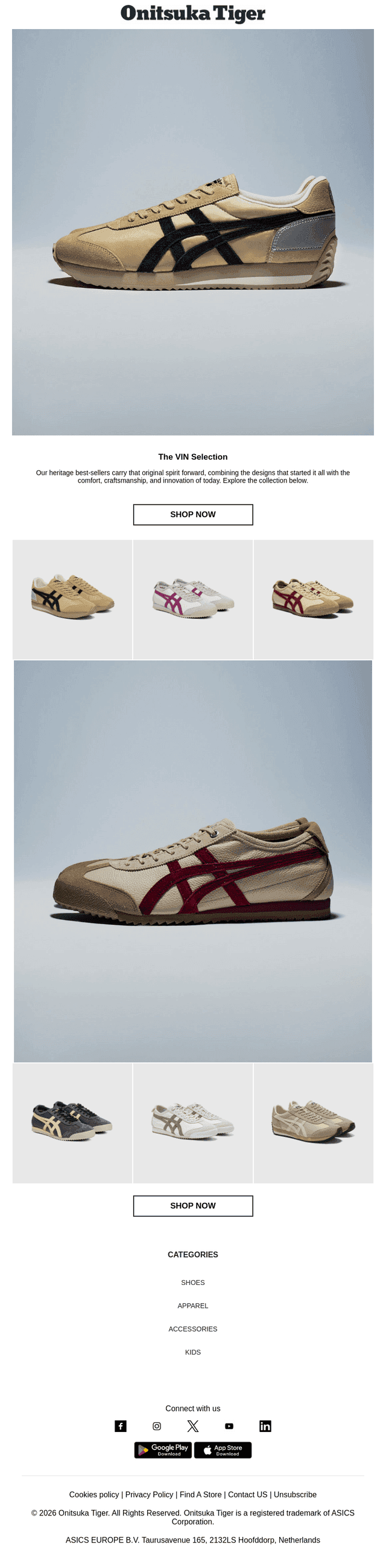 Onitsuka Tiger email from Wed, Jun 17, 2026