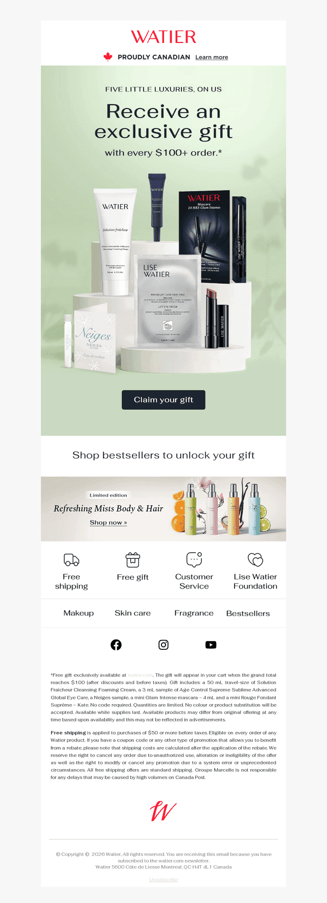 Hey, 5 elegant essentials, offered with your order
