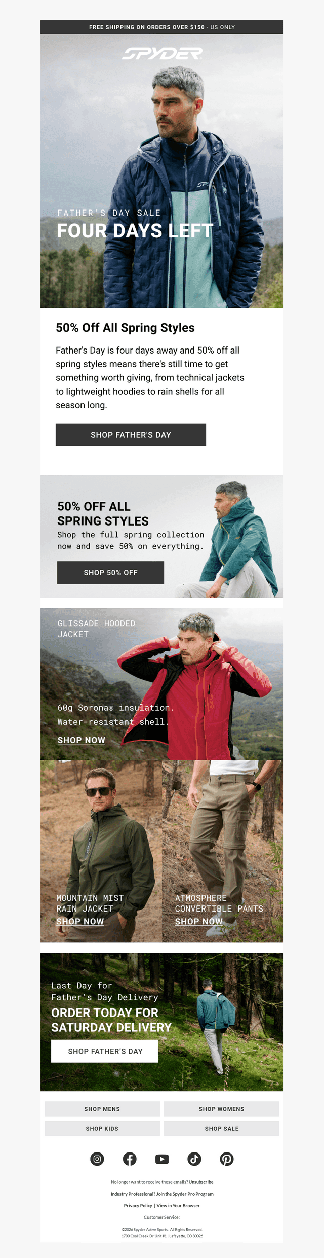 Spyder Active Sports email from Wed, Jun 17, 2026