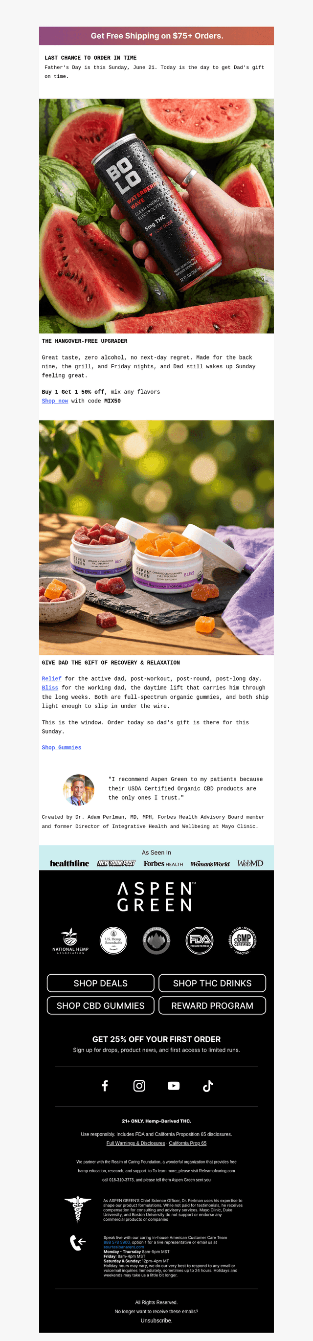 Aspen Green email from Wed, Jun 17, 2026