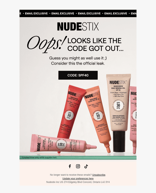 Nudestix email from Wed, Jun 17, 2026