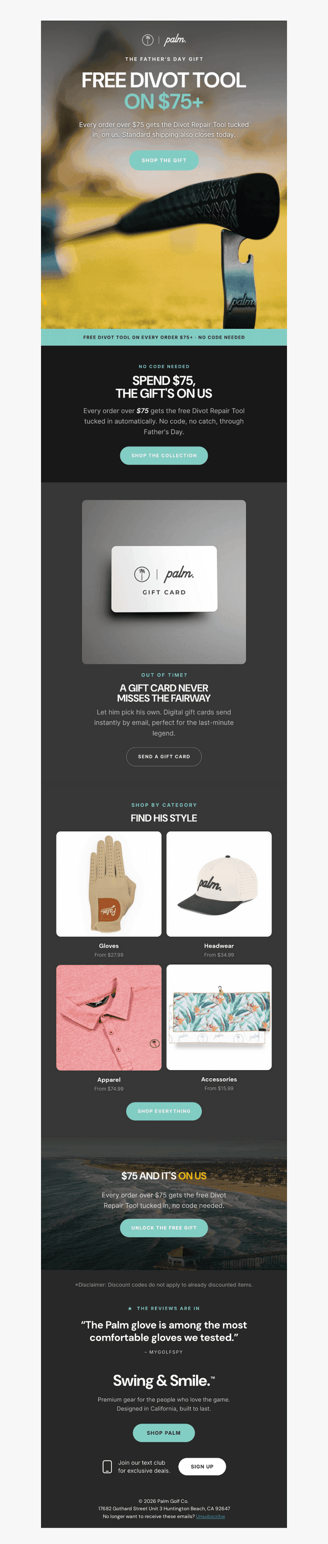 $75+ Orders Get a Free Divot Tool! ⛳