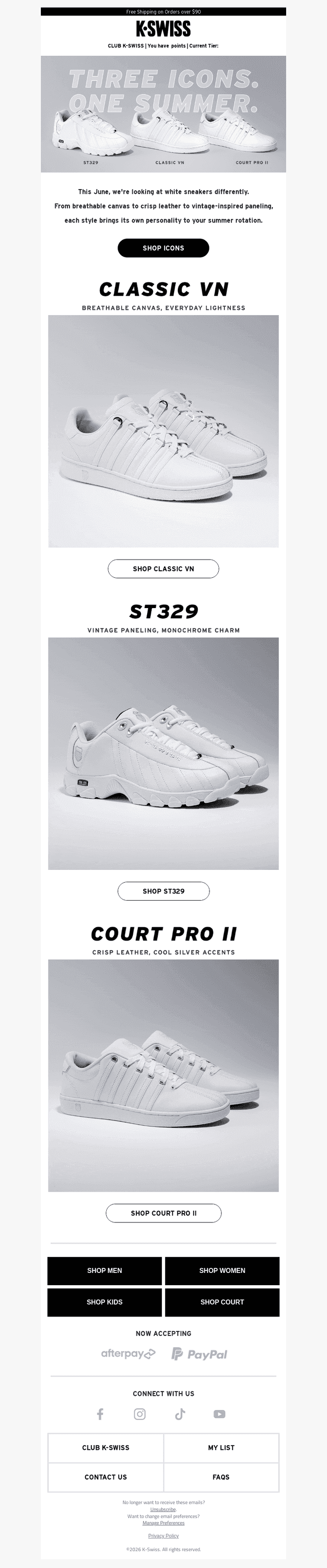 K-Swiss email from Wed, Jun 17, 2026