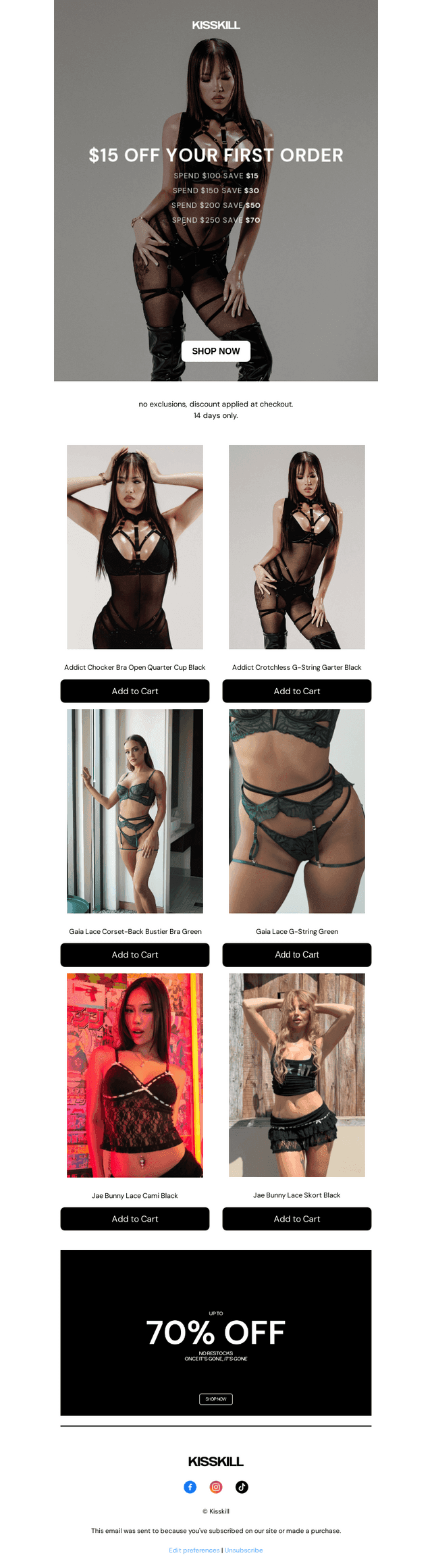 KissKill Lingerie email from Thu, Jun 18, 2026