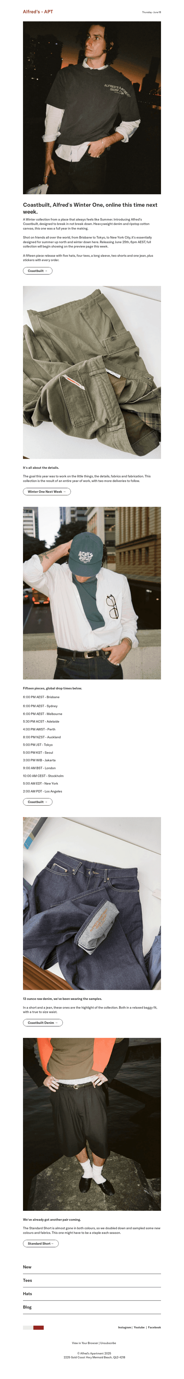 AlfredaTMs Diner email from Thu, Jun 18, 2026