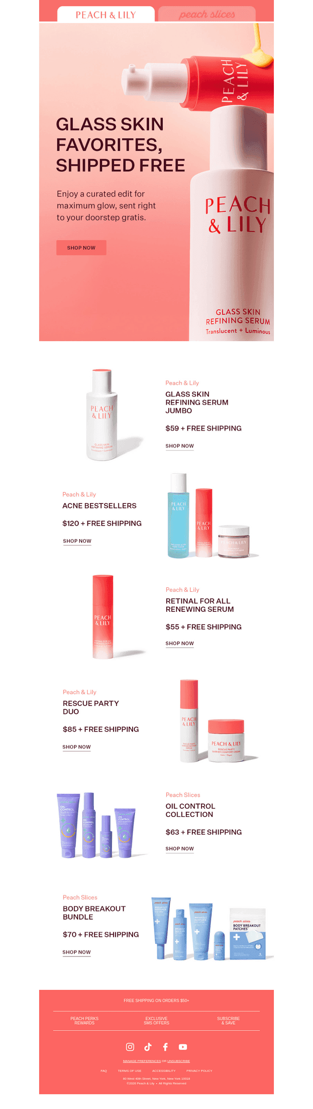 Peach, get free shipping