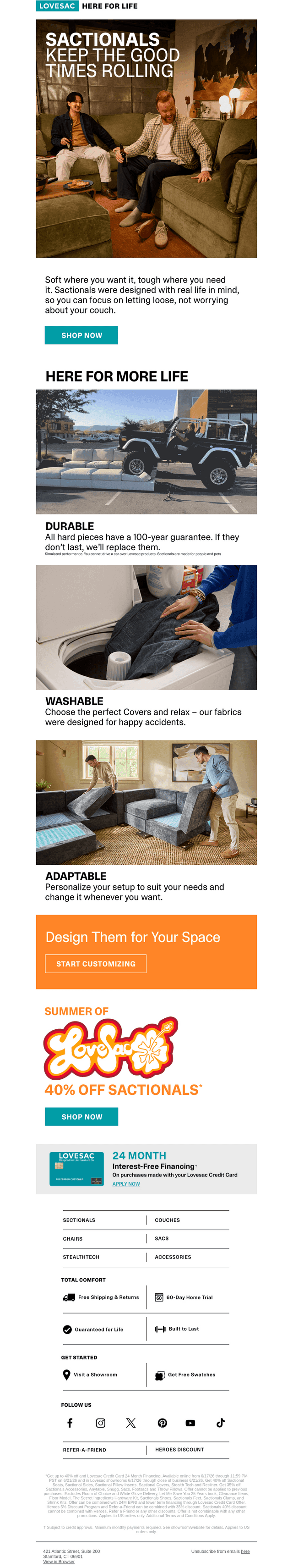 Finally, A Couch You Can Actually Let Loose On.