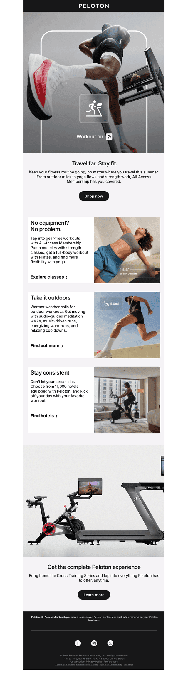 Peloton email from Thu, Jun 18, 2026