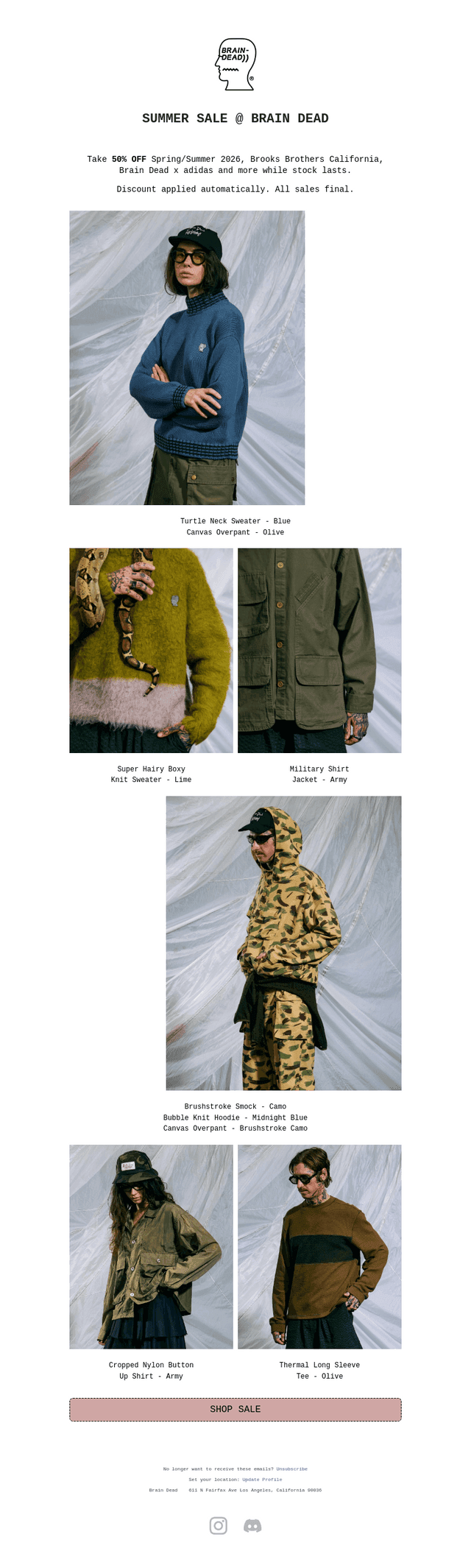 SUMMER SALE @ BRAIN DEAD