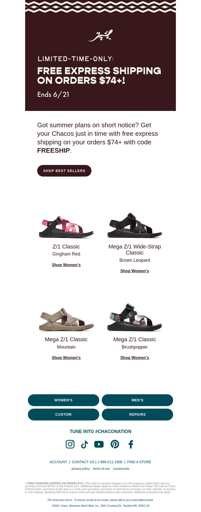 Chaco email from Thu, Jun 18, 2026