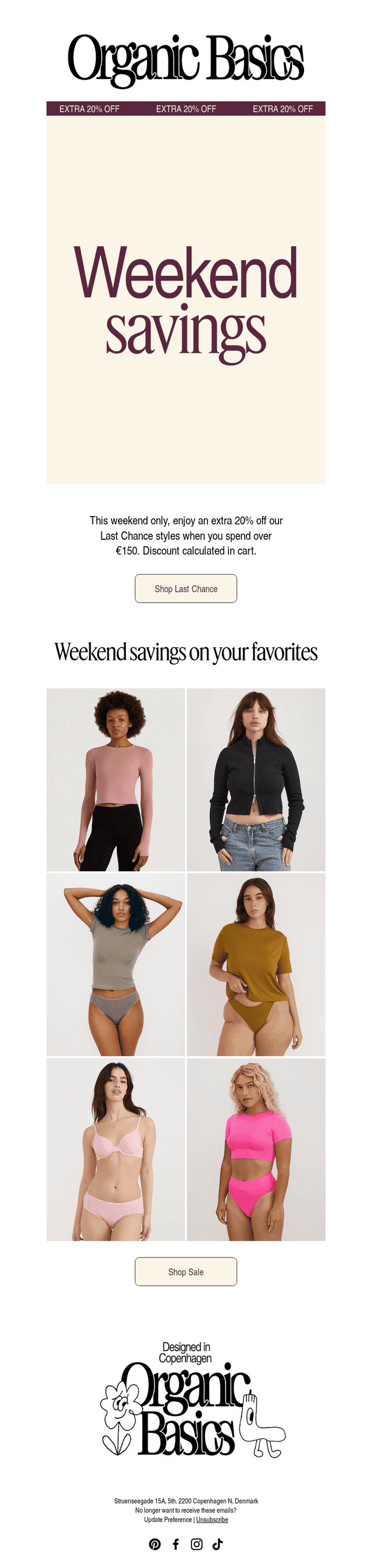 Enjoy your weekend and 20% OFF