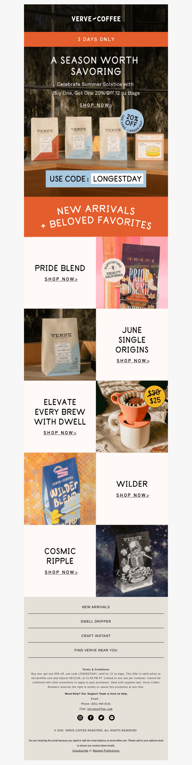 Now Live: Summer Solstice BOGO ☕☀️☕