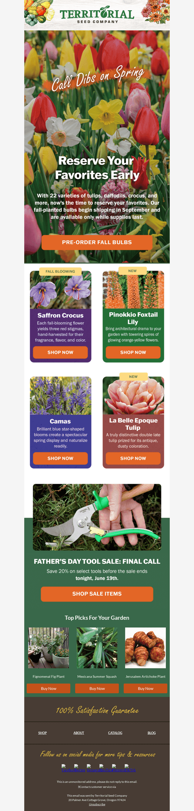 Reserve your fall bulbs early! 🌷