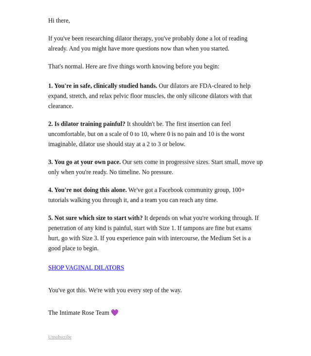 Before you buy dilators, read this.