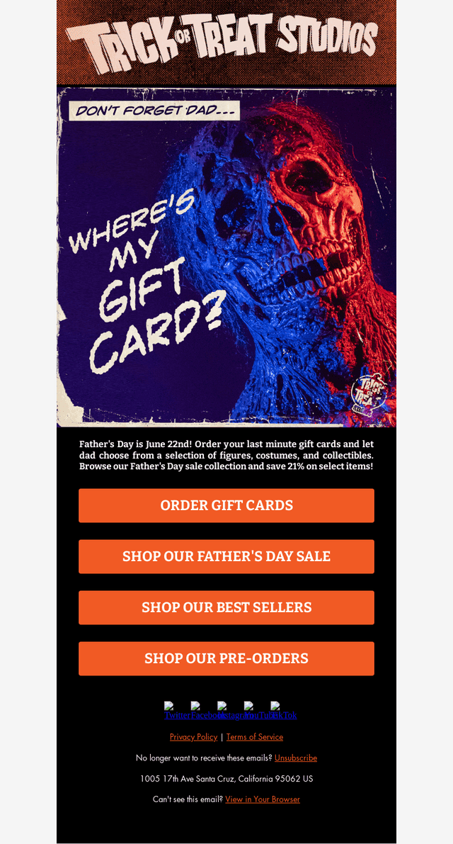 Trick or Treat Studios email from Fri, Jun 19, 2026