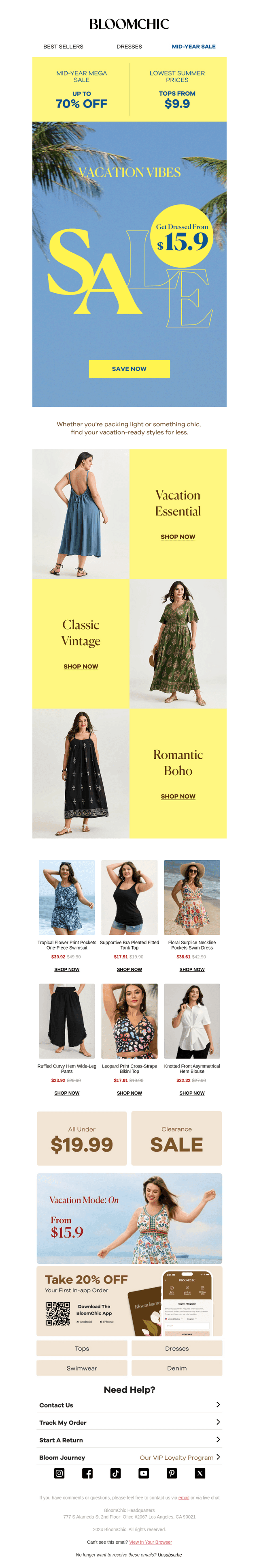 Affordable Vacation Outfits From $15.9