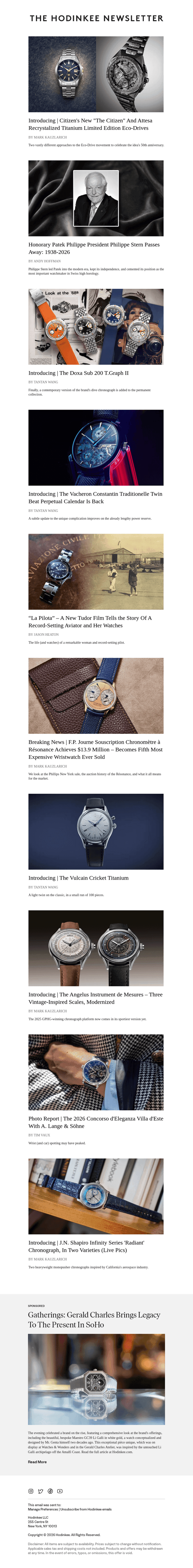 Hodinkee Weekly | 06/19/2026