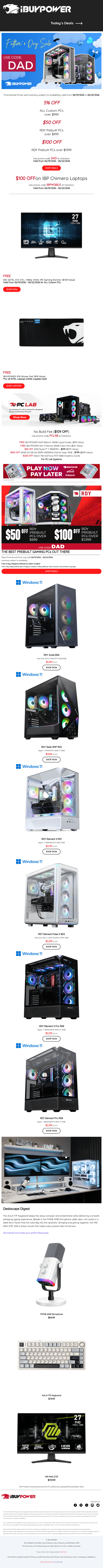 iBUYPOWER email from Fri, Jun 19, 2026