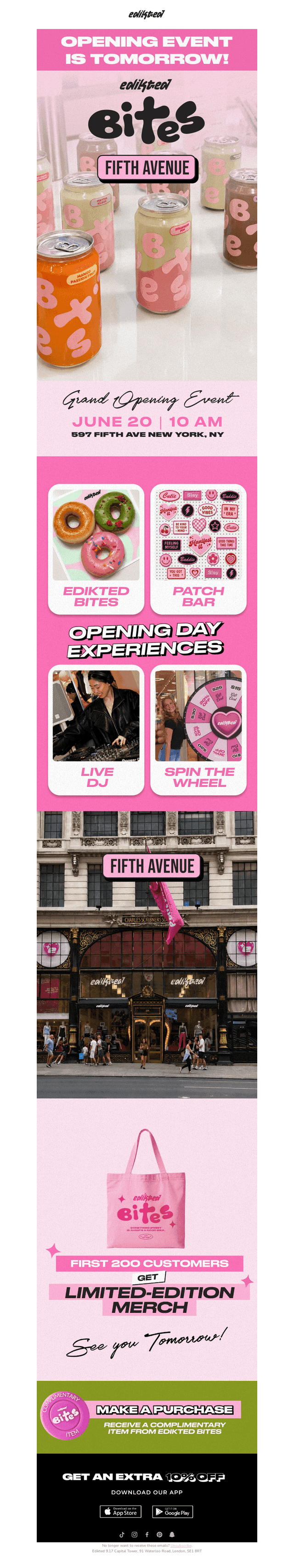 5TH AVE STORE Opens TMRW!!🤩