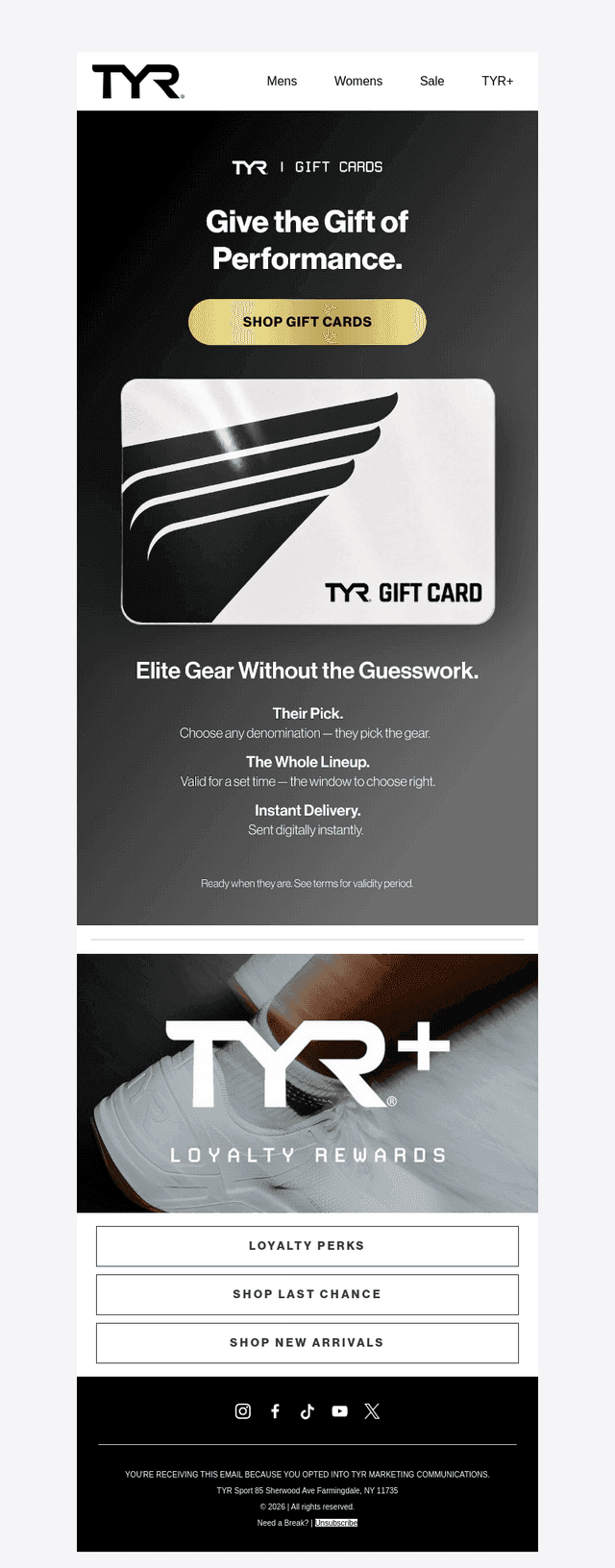 TYR Sport email from Fri, Jun 19, 2026