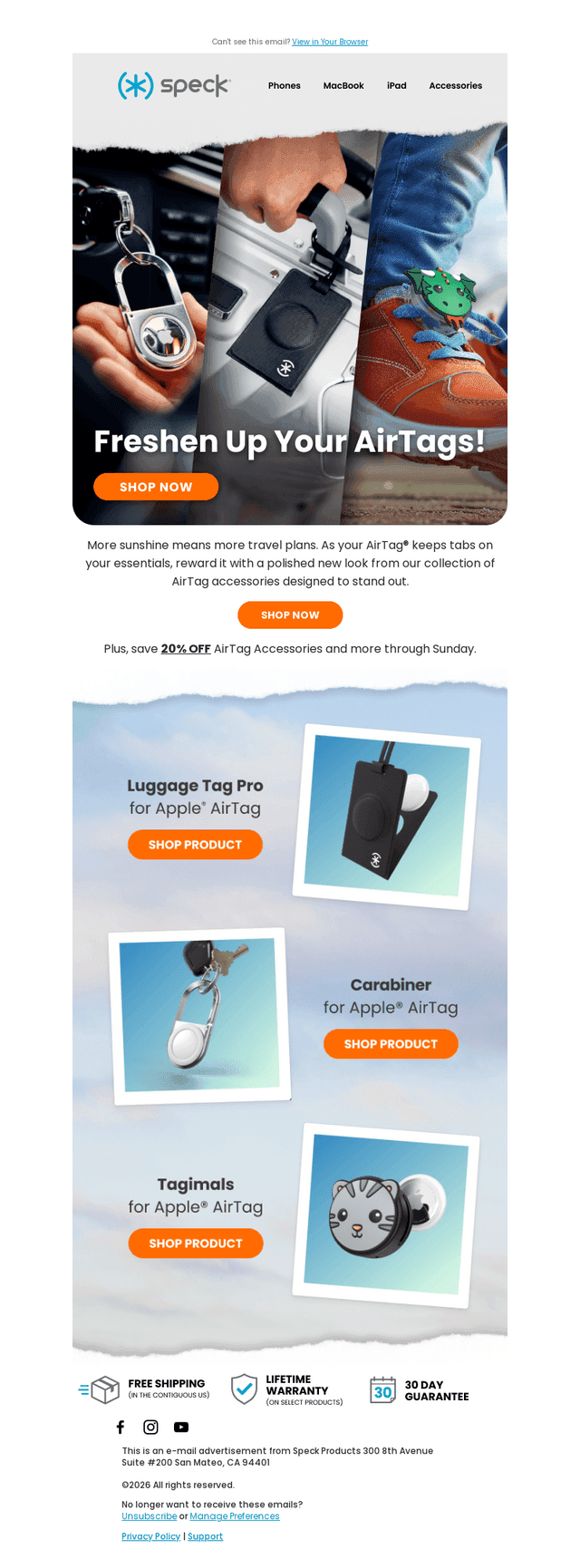 Speck Products email from Sat, Jun 20, 2026