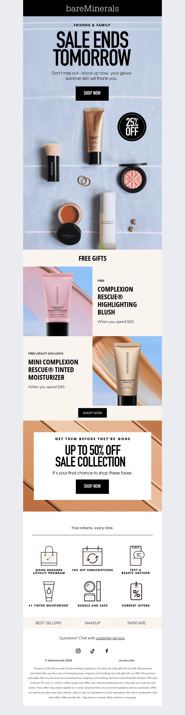 SALE ENDS TOMORROW