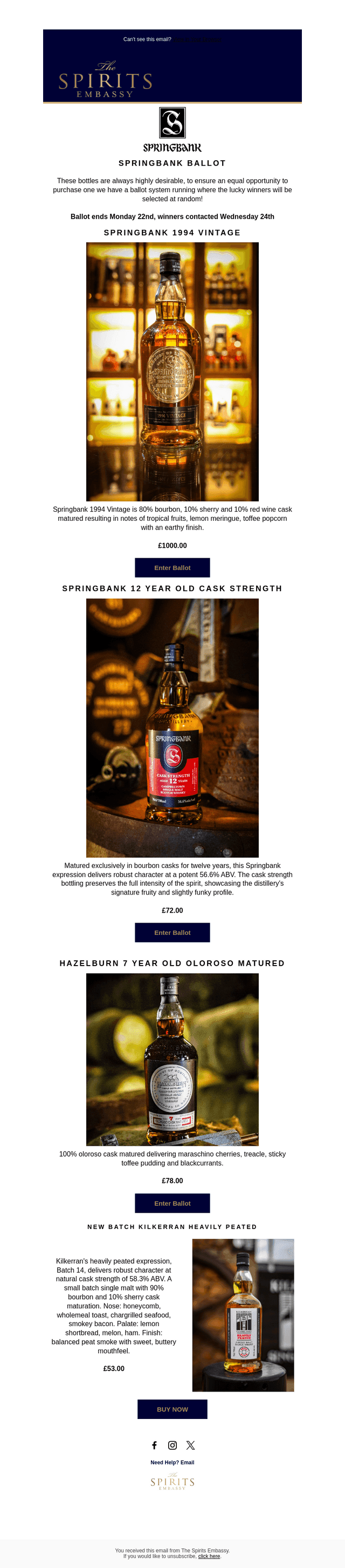 The Spirits Embassy email from Sat, Jun 20, 2026