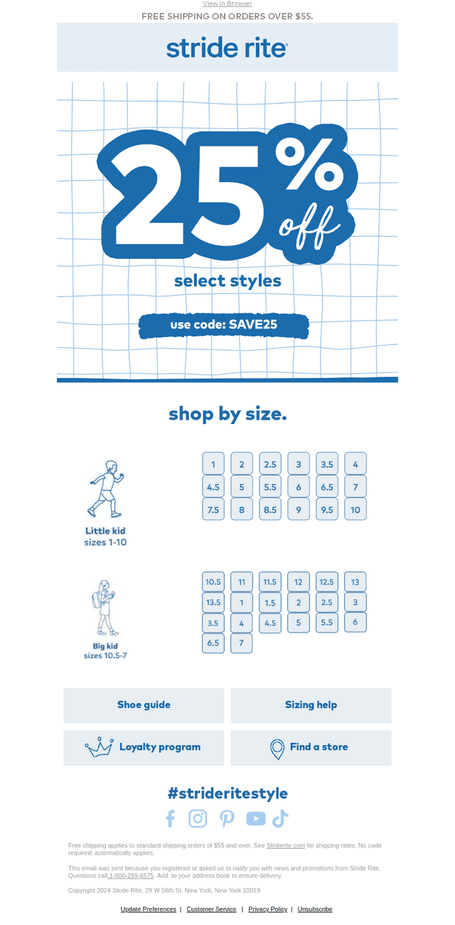 Stride Rite email from Sat, Jun 20, 2026