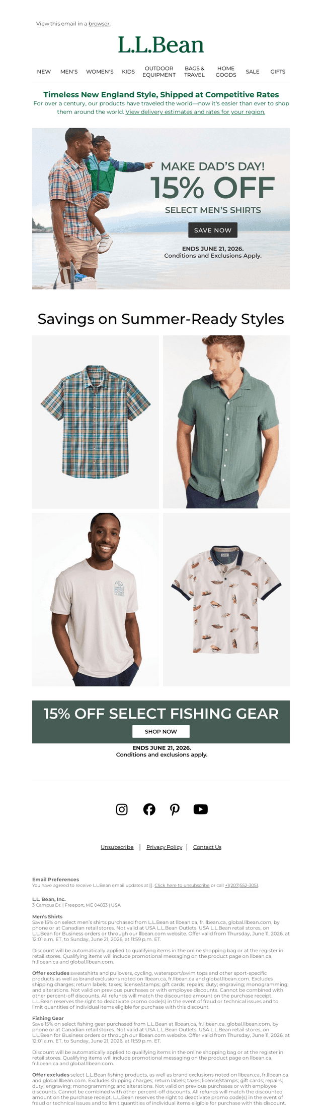 Ends Tonight: 15% OFF Men's Shirts