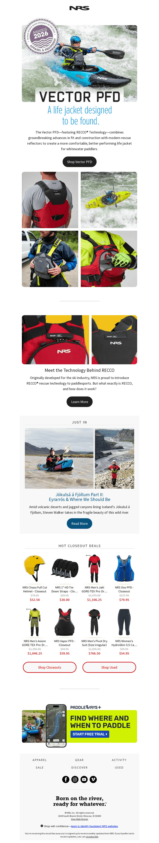 2026 Vector PFD with RECCO® Rescue Technology