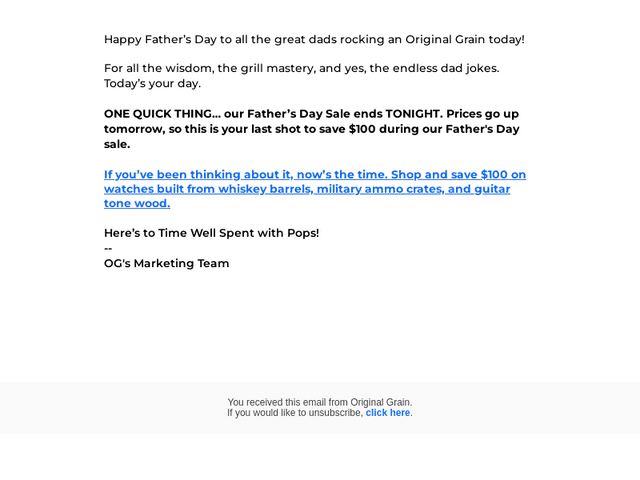 Original Grain email from Sun, Jun 21, 2026