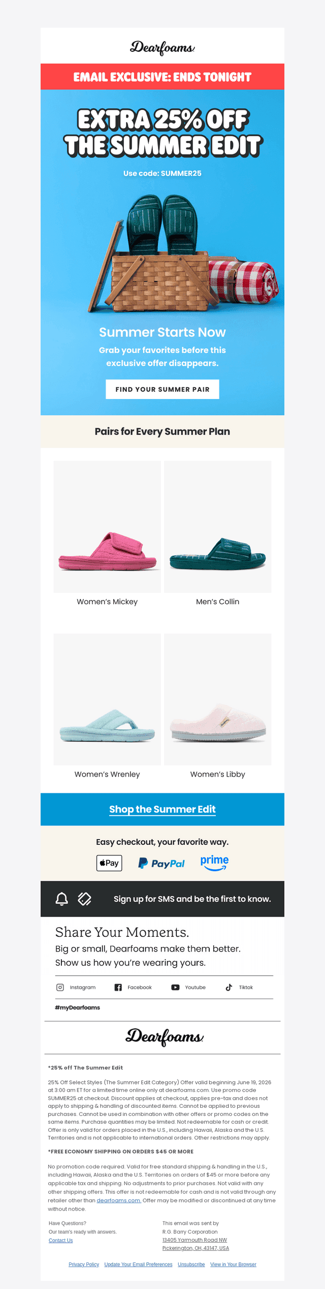 Ends tonight: 25% Off Summer Styles