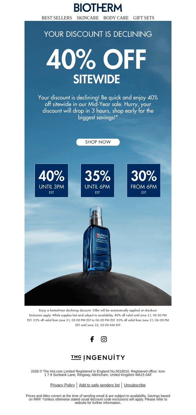 Enjoy 40% Off Before It Ends