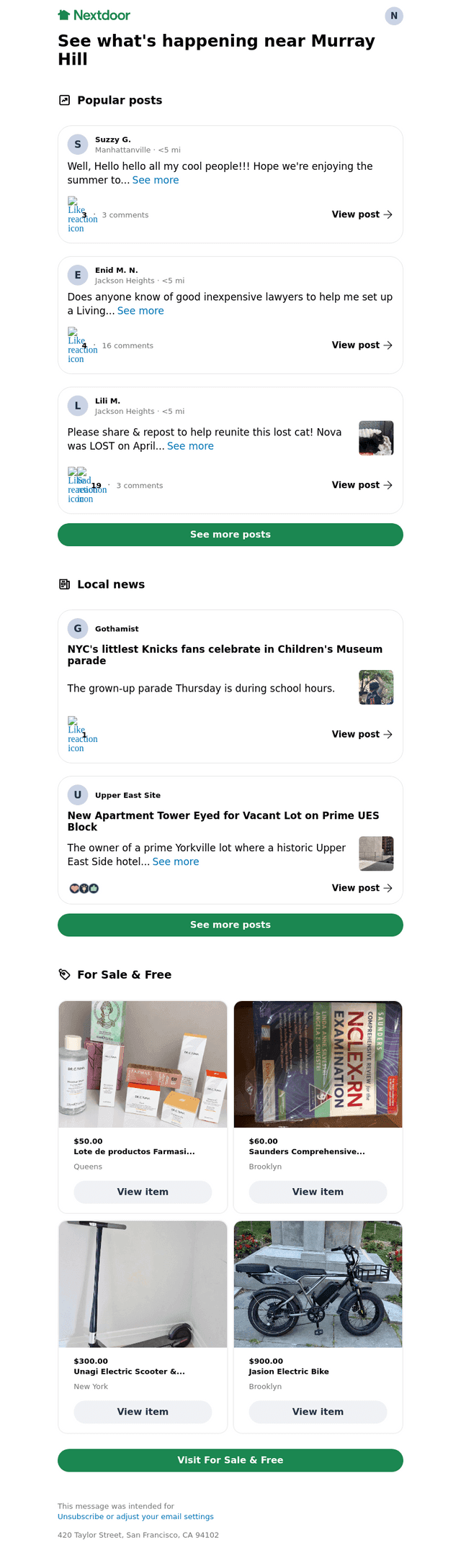 Next email from Sun, Jun 21, 2026