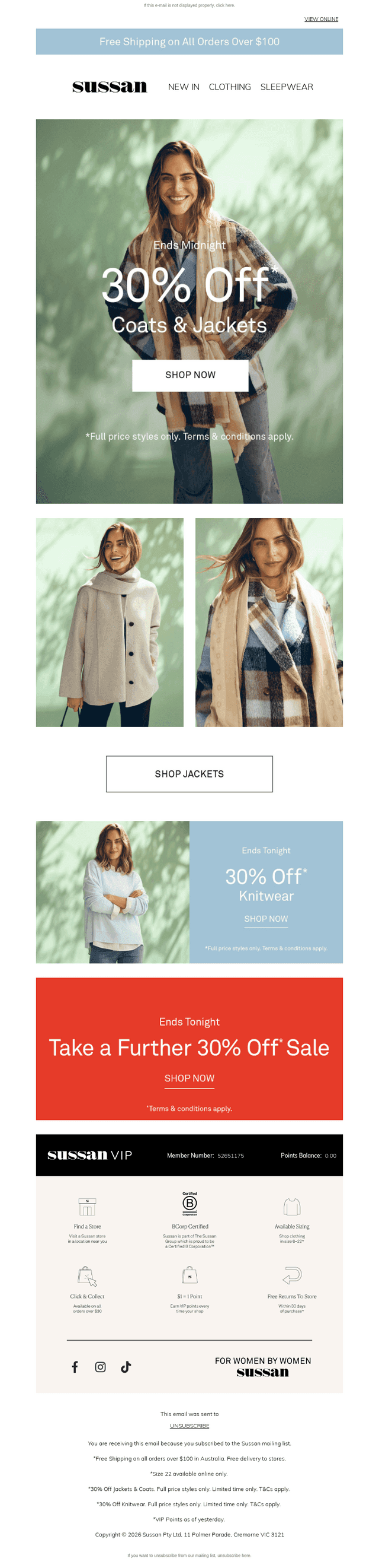 Ends Tonight: 30% Off Jackets & Coats*