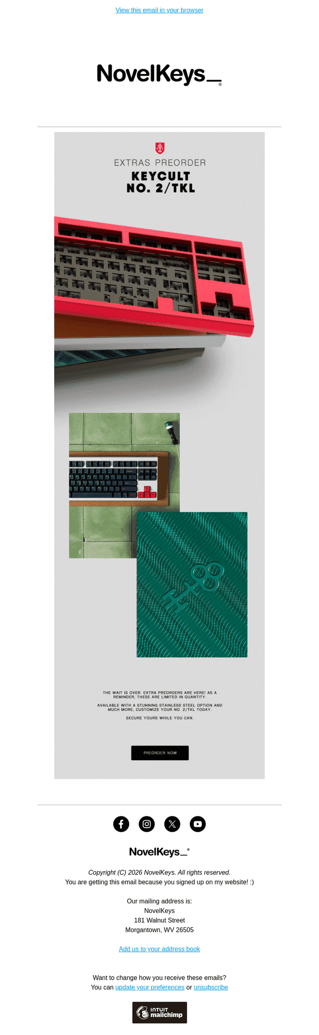 NovelKeys email from Mon, Jun 22, 2026