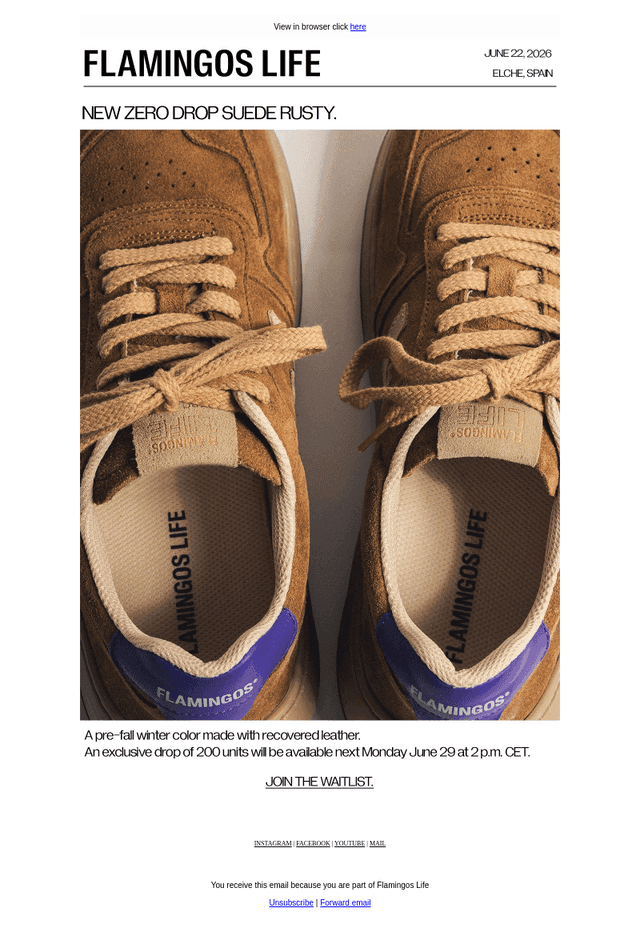 NEW ZERO DROP SUEDE RUSTY LEATHER | COMING SOON