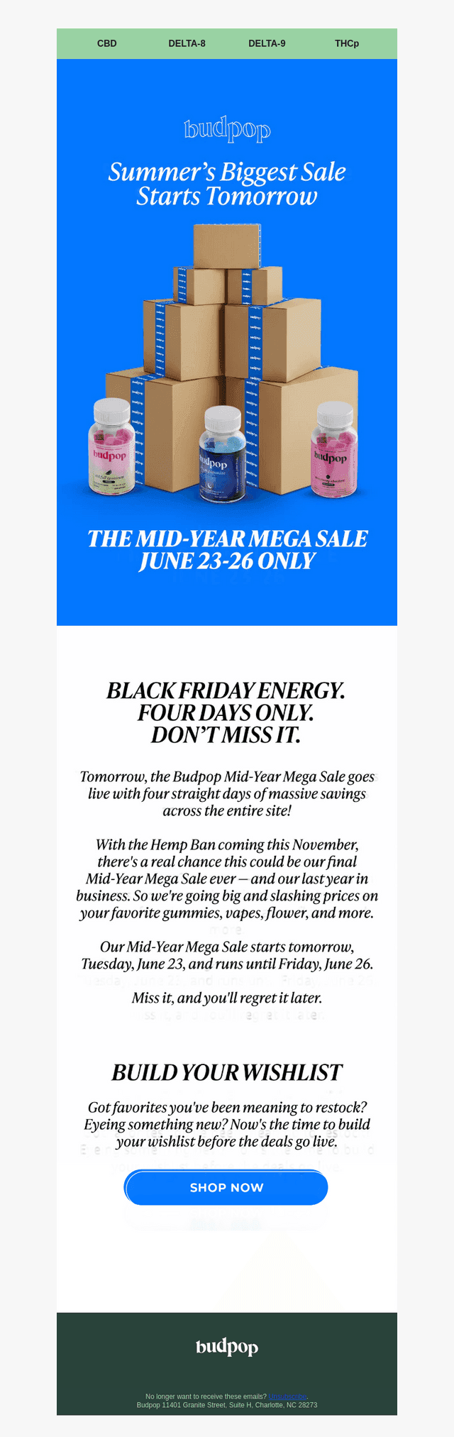 BudPop email from Mon, Jun 22, 2026