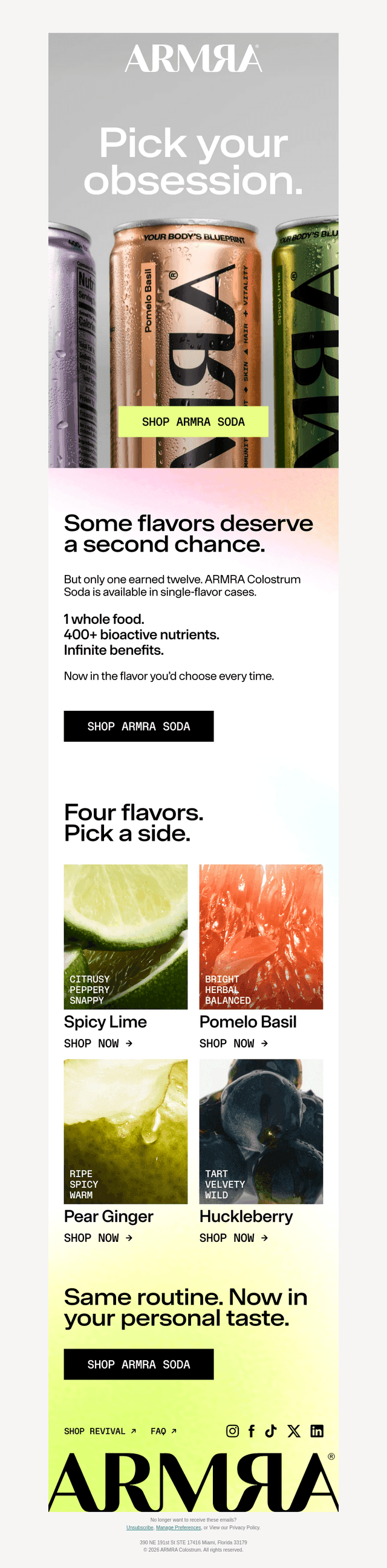 NEW DROP ALERT: ARMRA Colostrum Soda