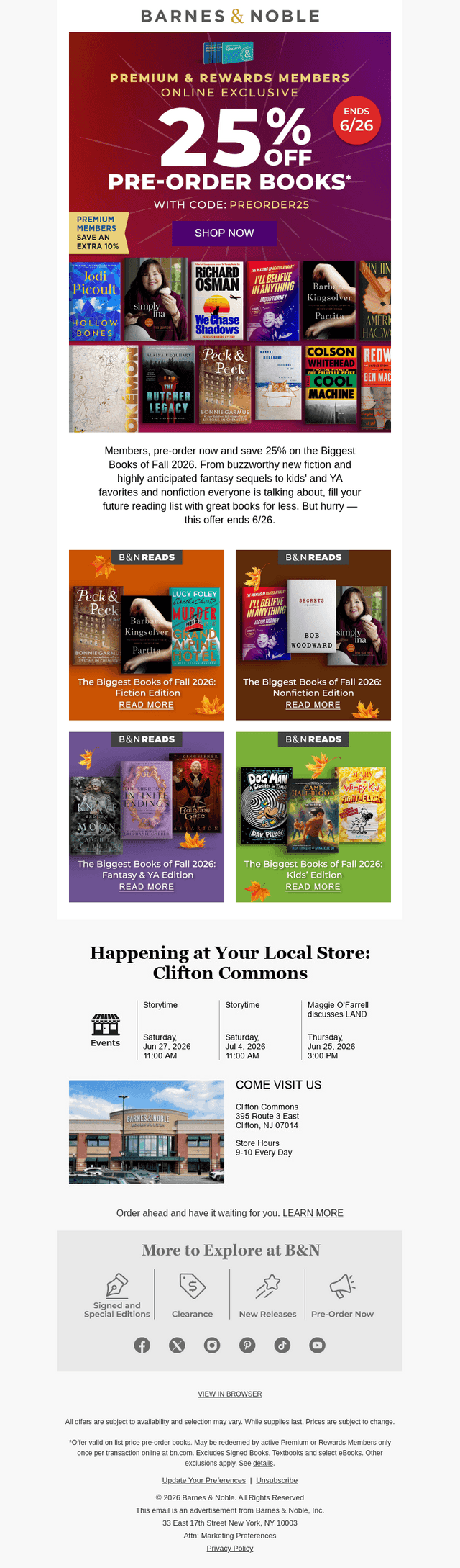 Barnes & Noble email from Tue, Jun 23, 2026